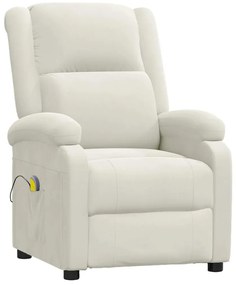 342419 vidaXL Масажен стол, кремав, кадифе