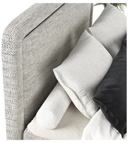 Светлосиво боксспринг легло 180x200 cm Dove – Maison de Rêve