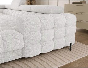 Кремав разтегателен ъглов диван от букле (ляв ъгъл U форма) Feraria – ELTAP