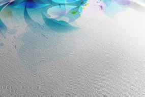 Картина на платно – Модерен женски портрет с абстрактни елементи