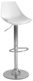 Бели бар столове в комплект от 2 бр. с регулируема височина от имитация на кожа (височина на седалката 56,5 cm) – Casa Selección