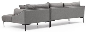 Сив ъглов диван , десен ъгъл Leo - Artie