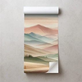 Самозалепващ фототапет – Пастелни планини в акварел