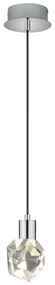 LED висящо осветително тяло в сребрист цвят със стъклен абажур ø 13 cm Verano – Trio Select