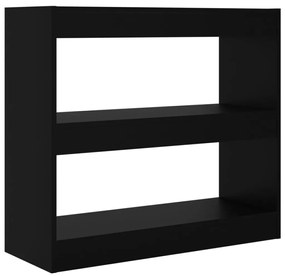811692 vidaXL Библиотека/разделител за стая, черна, 80x30x72 см
