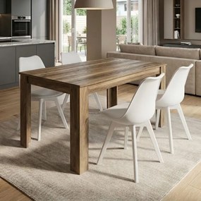 Трапезен комплект 5 части Darlen - Viva TopMebel орех - бял 125x72x74cm