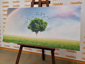 Картина на платно – Самотно дърво на ливада