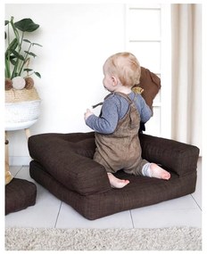 Детски сгъваем фотьойл с табуретка Creamy Mini Cube - Karup Design