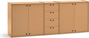 Скрин в естествен цвят 197x80x40 cm Wally – Teulat
