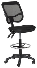 Офис стол Carmen 7552, До 90 кг, Заключване на облегалката във всяка позиция, Степенка, Черен