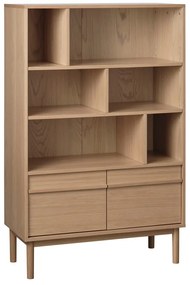 Етажерка за книги в дъбов декор в естествен цвят 140x90 cm Ponza - Unique Furniture