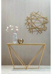 Конзолна маса със стъклен плот в златисто 40x120 cm Farran - Premier Housewares