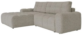 Светлокафяв разтегателен модулен ъглов диван с място за съхранение (ляв ъгъл) Lulu – Miuform