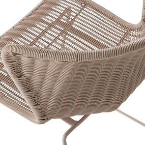 Бежови градински столове в комплект 2 бр. от изкуствен ратан Wings – WOOOD