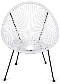 Бял градински стол метален/пластмасов Avocado Comfort – Bonami Selection