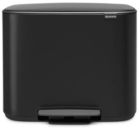 Кош за боклук Brabantia Bo Pedal 1000236, 36 л, Леко затваряне, Противоплъзгаща основа, Устойчив на пръстови отпечатъци, Черен