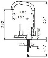Кухненски кран Pyramis Contralto