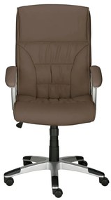 Кафяв офис стол от имитация на кожа Flori – Støraa