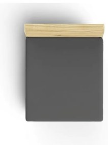 Антрацитен еластичен памучен чаршаф 140x200 cm – Mijolnir