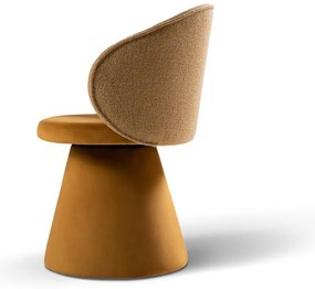 Кадифено кресло в цвят горчица Inez – Micadoni