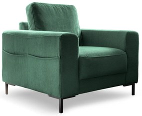 Тъмнозелено кресло от рипсено кадифе Lofty Lilly – Miuform