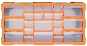 147583 vidaXL Шкаф органайзер с 22 чекмеджета, 49x16x25,5 см