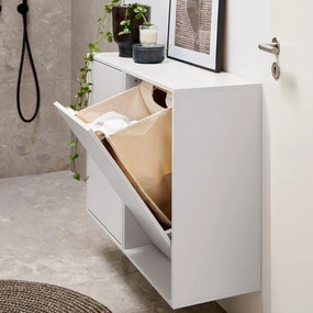 Бял стенен кош за пране Laundry Box – ReCollector