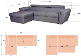 Разтегателен ъглов диван Медисън Релакс