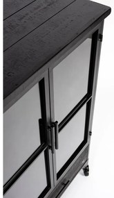 Черен метален шкаф 65x105 cm Ferre - White Label