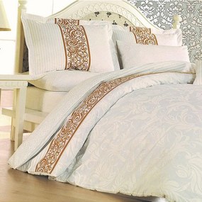 ЛУКСОЗНО СПАЛНО БЕЛЬО ОТ 100% ПАМУЧЕН САТЕН "АНЖЕЛИКА"/BAHAR TEXTILE/