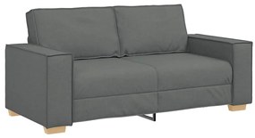 4104981 vidaXL Двуместен диван, тъмносив, 140 см, плат