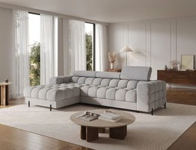 Ъглов диван Freyia-Светлосив-Ляв