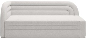 Кремав сгъваем/с място за съхранение диван от прежда с примки от букле ляв ъгъл 223 cm Fabillo – ELTAP