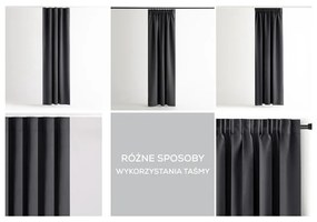 Тъмносиво термо/dimout перде 140x245 cm Kierra – Restilo