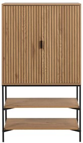 Шкафче от дъбов декор в естествен цвят 80x140 cm Jaipur – Actona