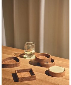 Декоративна дървена кутия за съхранение в естествен цвят 11x11x3 cm Square S – LIND DNA