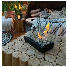 Кратък BIO камина GALINA 21,8x35,4 см 1kW, черна