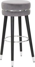 Сив тапициран бар стол (височина на седалката 74 cm) Paris – Mauro Ferretti