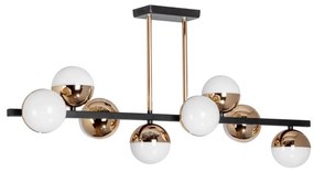 LED полилей на тръба 8xLED/7W/230V златисто/черно