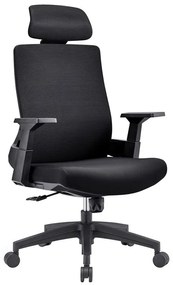 Офис стол ΕΟ528.1 черен цвят с черни крака