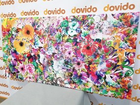 Картина на платно – Пъстроцветни цветя