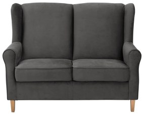Антрацитен кадифен диван , 139 см Lorris - Max Winzer