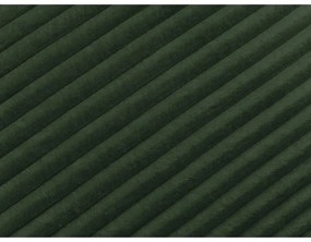 Тъмнозелен разтегателен ъглов диван от рипсено кадифе (десен ъгъл/"U" форма) Lucien – Bobochic Paris