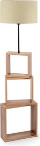 Claude Mdf/текстил/Pvc подова лампа в кафяв/бежов цвят 37x20x140см.