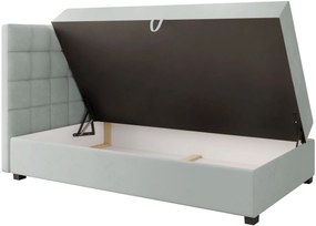 Тапицирано легло Lind-Тъмно сиво-90 x 200