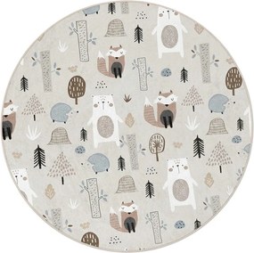 Детски килим подходящ за пране ø120 cm Forest Friends – Mila Home