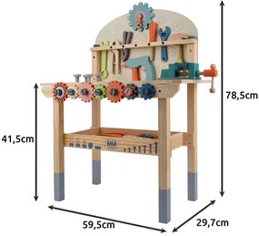 Детска работилница с дървени инструменти