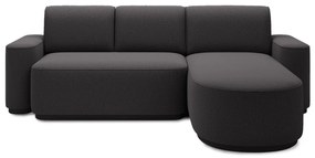 Тъмносив шенилов сгъваем/с място за съхранение ъглов диван (десен ъгъл) Aurumm – ELTAP