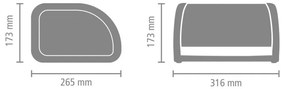 Кутия за хляб Brabantia Roll Top 1003254, 11 л, 31.6x26.5 см, Специална структура, Бял/Инокс