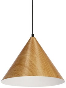 Кафява висяща лампа с метален абажур ø 32 cm Dunca - Candellux Lighting